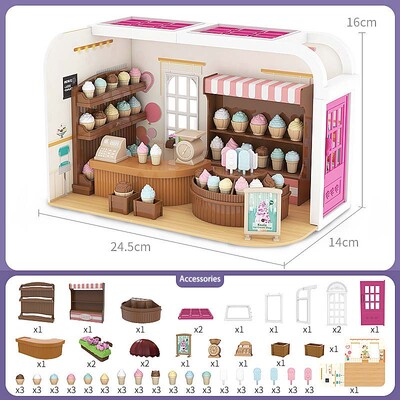 Miniatúrny nábytok pre bábiky, doplnky 1/12, mikro model pre supermarket, spálňa, lesná rodina, kuchynské hračky, darček pre dievčatko.