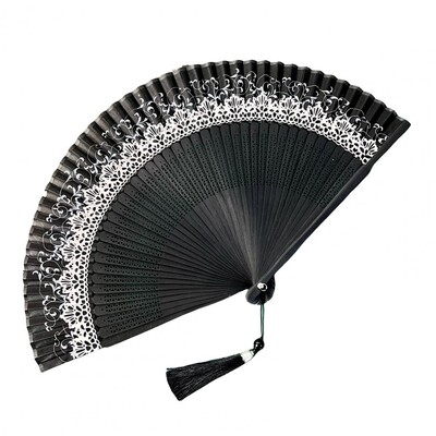 Lengvas, dailus, sulankstomas bambuko dekoro moteriškas vėduoklis, puikaus darbo rankinis ventiliatorius, vakarėliui