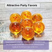 Caurspīdīgs zvaigžņu pūķa bumbiņu komplekts Jaunums bērnu rotaļlietu vidējas kristāla bumbas - 7 gab ar dāvanu kastīti