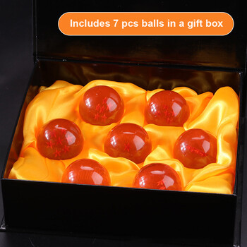 Διάφανο Σετ Star Dragon Balls Novelty Παιδικό παιχνίδι Μπάλες μεσαίου μεγέθους - 7 τμχ με κουτί δώρου