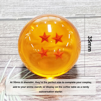 Διάφανο Σετ Star Dragon Balls Novelty Παιδικό παιχνίδι Μπάλες μεσαίου μεγέθους - 7 τμχ με κουτί δώρου