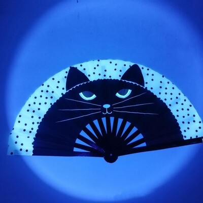 Sulankstomas vėduoklis Spalvingos holografinės reivo gerbėjos, bambukinės rankinės vėduoklės festivalio šokių vakarėliams