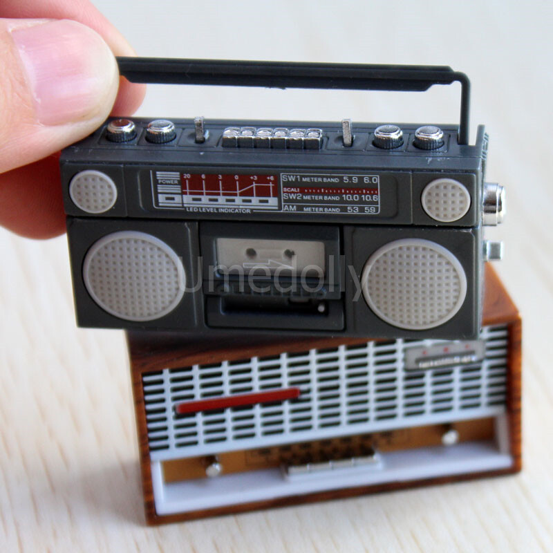 Miniatúrny domček pre bábiky v mierke 1/6, magnetofón, mini rádio, hračka, BJD domček pre bábiky, nábytok, doplnky, hračka