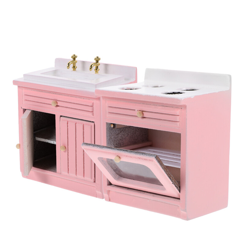 Mini kuchynské doplnky v mierke 1/12, nábytok do domčeka pre bábiky, varenie, sporák, rekvizity, dekorácie, drez, miniatúrne ozdoby, modely