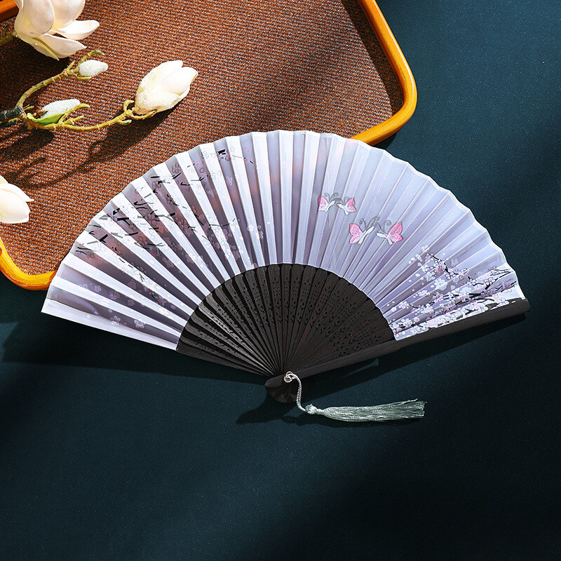 Vintažinis šilkas, sulankstomas vėduoklė, kinų menas amatai, dovanos namų dekoravimui, šokių rankų ventiliatorius, bambuko kambario dekoras, medinis ventiliatorius, rankinis ventiliatorius