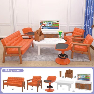 Оригинални миниатюрни предмети Аксесоари и мебели за куклена къща Семейни играчки Всекидневна Баня Кухня Играчки за момичета Момче