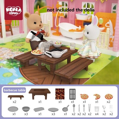 Оригинални миниатюрни предмети Аксесоари и мебели за куклена къща Семейни играчки Всекидневна Баня Кухня Играчки за момичета Момче