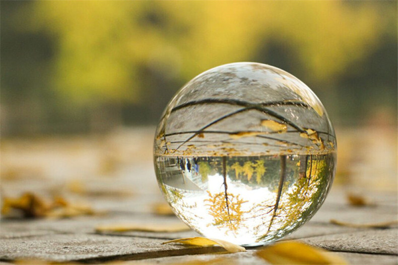 20-100mm átlátszó kristálygömb fénygömb színű üveggolyó lakberendezési kiegészítők díszek kézműves