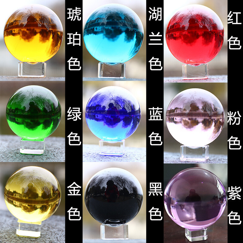 20-100mm átlátszó kristálygömb fénygömb színű üveggolyó lakberendezési kiegészítők díszek kézműves
