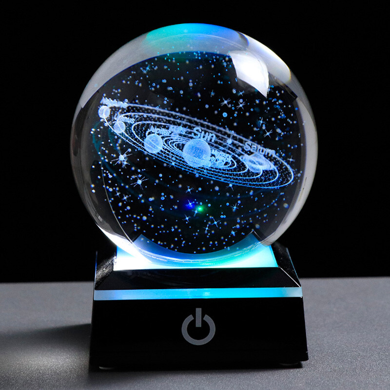 3D krištáľová guľa laserom gravírovaná planéta krištáľová guľa slnečná sústava glóbus astronomický darček narodeninový darček sklenená guľa bytová dekorácia