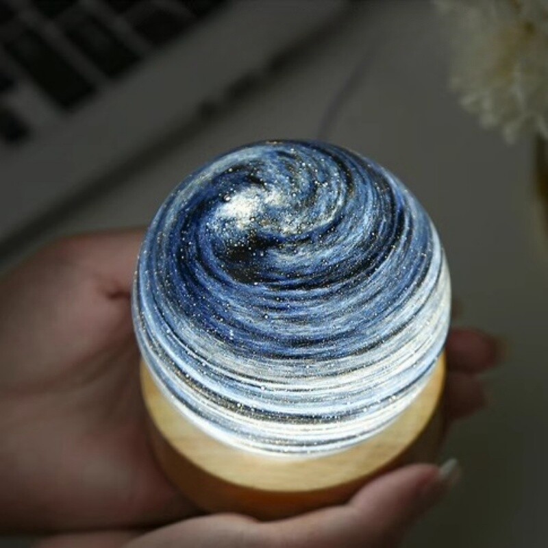 LED bolygó kristálygömb figurák dekor Esztétikai csillagfényes kristály Földgömb gömbök Csillagászat Ház dekoráció Otthoni dísz