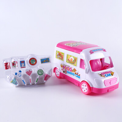 1:12 Domček pre bábiky Zmrzlinový truck Detská posteľ Simulácia Miniatúrna scéna Dezertné auto Poschodová posteľ Kúpeľňa Kuchynská hračka pre dievča