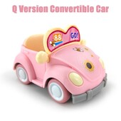 Miniatūras mēbeles Rozā Q Atvilkt kabriolets Auto Zaķis Dzīvnieks Meža Ģimene Leļļu namiņš Kūkas modelis Bērnu Rotaļlieta Dāvanas