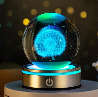 Kristálygömb Éjszakai Fények Izzó Bolygó Galaxis Astronaut 3D RGB Hold Atmoszféra Lámpa Asztali dekoráció Gyerekajándékok lakberendezés