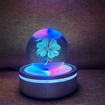 Kristálygömb Éjszakai Fények Izzó Bolygó Galaxis Astronaut 3D RGB Hold Atmoszféra Lámpa Asztali dekoráció Gyerekajándékok lakberendezés