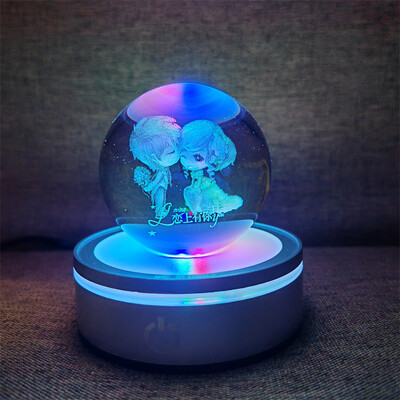 Kristálygömb Éjszakai Fények Izzó Bolygó Galaxis Astronaut 3D RGB Hold Atmoszféra Lámpa Asztali dekoráció Gyerekajándékok lakberendezés