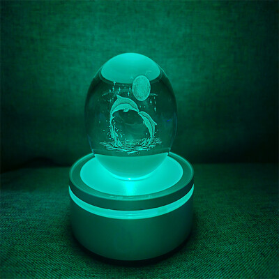 Kristálygömb Éjszakai Fények Izzó Bolygó Galaxis Astronaut 3D RGB Hold Atmoszféra Lámpa Asztali dekoráció Gyerekajándékok lakberendezés