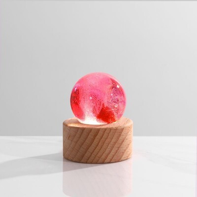 Sedemfarebné krištáľové gule LED svetlo Bolas De Nieve Cristal Adornos Para El Hogar Decoração Para Quarto Snow Globe