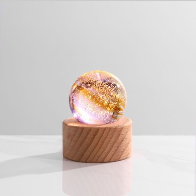Sedemfarebné krištáľové gule LED svetlo Bolas De Nieve Cristal Adornos Para El Hogar Decoração Para Quarto Snow Globe