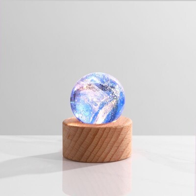 Sedemfarebné krištáľové gule LED svetlo Bolas De Nieve Cristal Adornos Para El Hogar Decoração Para Quarto Snow Globe