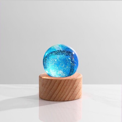 Sedemfarebné krištáľové gule LED svetlo Bolas De Nieve Cristal Adornos Para El Hogar Decoração Para Quarto Snow Globe
