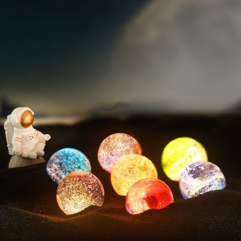Sedemfarebné krištáľové gule LED svetlo Bolas De Nieve Cristal Adornos Para El Hogar Decoração Para Quarto Snow Globe