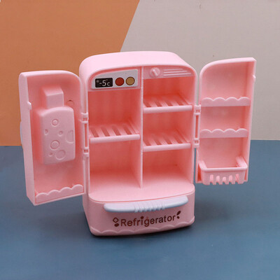 Mini hladnjak s dvostrukim vratima Igračke za djevojčice Minijaturni dodaci za kuhinjski namještaj za lutke Barbie & Djeca Igraju igre s hranom