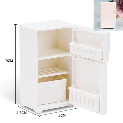 Mini hladnjak s dvostrukim vratima Igračke za djevojčice Minijaturni dodaci za kuhinjski namještaj za lutke Barbie & Djeca Igraju igre s hranom