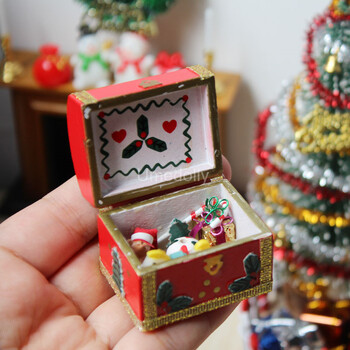 1/12 Scale Miniature Dollhouse Christmas Toy Box Pretend Play Αξεσουάρ μίνι επίπλων Doll House Παιχνίδι