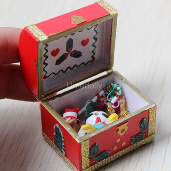 1/12 Scale Miniature Dollhouse Christmas Toy Box Pretend Play Αξεσουάρ μίνι επίπλων Doll House Παιχνίδι