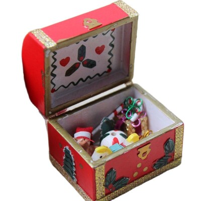 Miniatúrny domček pre bábiky v mierke 1/12, vianočná hračka, hračka na domček pre bábiky, mini nábytok, doplnky, hračka