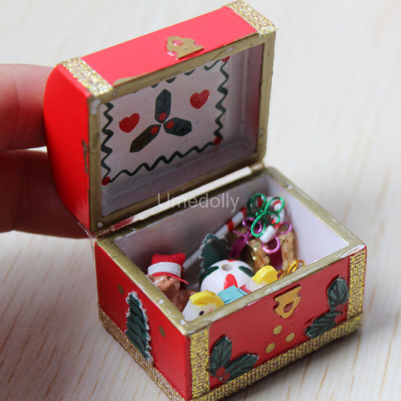 Miniatúrny domček pre bábiky v mierke 1/12, vianočná hračka, hračka na domček pre bábiky, mini nábytok, doplnky, hračka