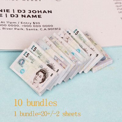 Miniatűr tárgyak Mini Dollár Euro Koreai Won Money Bankjegyek Modell Barbie Doll Ob11 1/6 1/12 Akciófigura babák Kiegészítők