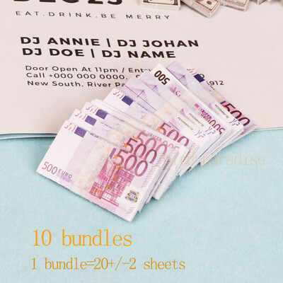 Miniatűr tárgyak Mini Dollár Euro Koreai Won Money Bankjegyek Modell Barbie Doll Ob11 1/6 1/12 Akciófigura babák Kiegészítők