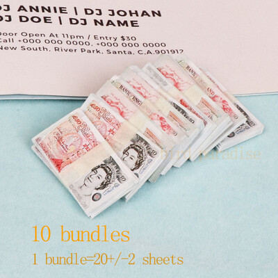 Miniatűr tárgyak Mini Dollár Euro Koreai Won Money Bankjegyek Modell Barbie Doll Ob11 1/6 1/12 Akciófigura babák Kiegészítők