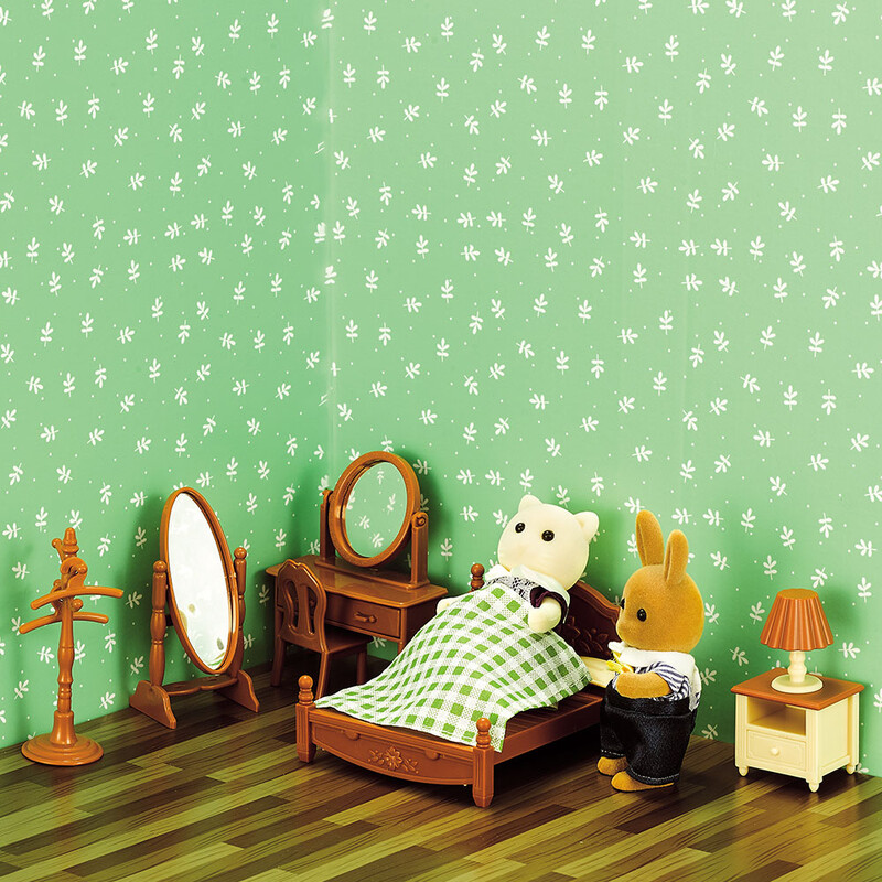 Forest Családi éjjeliszekrény 2022 Új babaház-kiegészítők Miniatűr piperecikk-kiegészítők Hálószobabútorok Miniatűrök