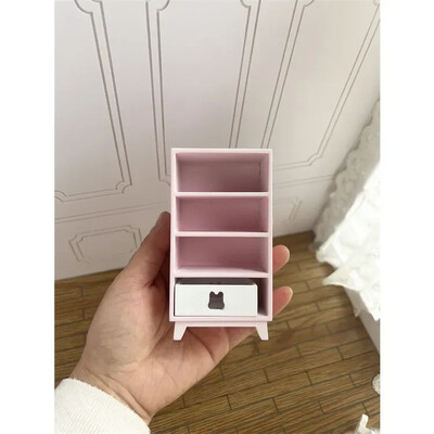 1:12 Dollhouse Spálňa Šatníková skriňa Simulácia Miniatúrna skriňa Drevený nábytok Model pre Dollhouse Dekorácia Detská hračka