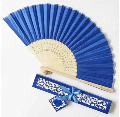 30 vnt./stal. Speciali ventiliatorių dėžutė moterims gerbėjoms Bowknot dovanų dėžutės ventiliatorius, sulankstomas ventiliatorius, pakavimas šilko ventiliatorius ir dėžutės rinkinys vestuvėms