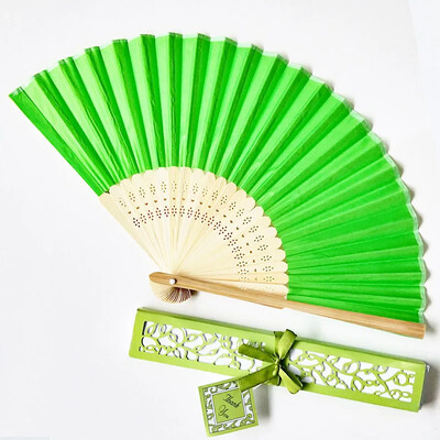 30 vnt./stal. Speciali ventiliatorių dėžutė moterims gerbėjoms Bowknot dovanų dėžutės ventiliatorius, sulankstomas ventiliatorius, pakavimas šilko ventiliatorius ir dėžutės rinkinys vestuvėms