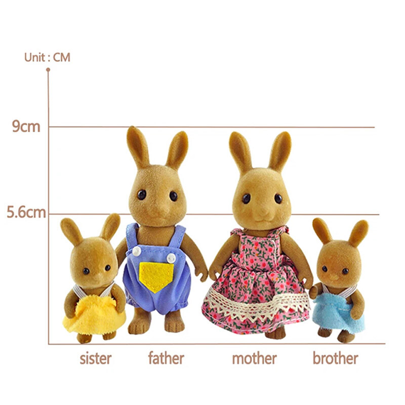 1:12 Babaház Miniatűr bútorjátékkészlet Barkácsolás Erdei Család Gyerekek Lányok Játszanak Bútorjátékok Ajándék karácsonyra születésnapra