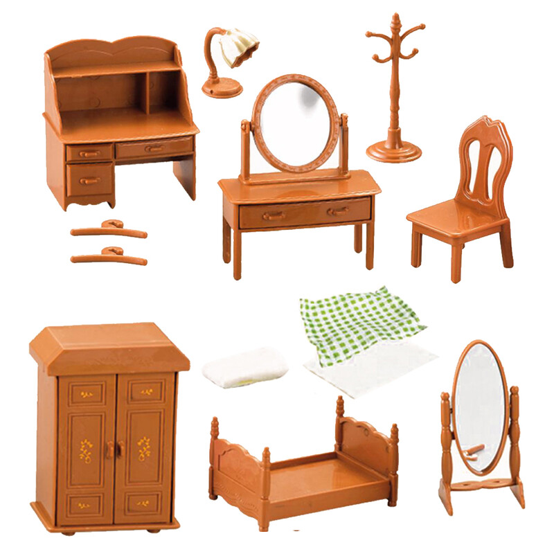 1:12 Babaház Miniatűr bútorjátékkészlet Barkácsolás Erdei Család Gyerekek Lányok Játszanak Bútorjátékok Ajándék karácsonyra születésnapra