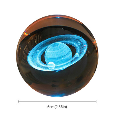 Krištáľová guľa LED nočné svetlo Galaxy 3D planéta Mesiac lampa spálňa bytové dekorácie pre deti párty deti narodeniny vianočné darčeky