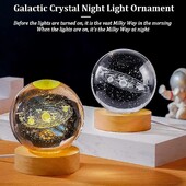 Krištáľová guľa 3D planéta guľa dekorácia detské svetlo do spálne bytové dekorácie Saturn Slnko krištáľová guľa snehová guľa lampa krištáľové gule