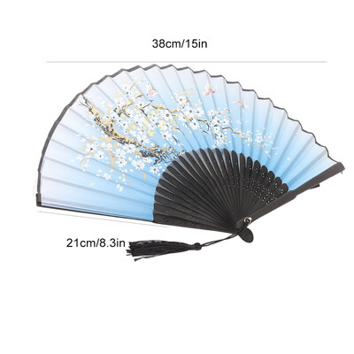 Összecsukható kézlegyező esküvői parti Ajándék tánckellékek Otthoni irodai dekoráció (lila)