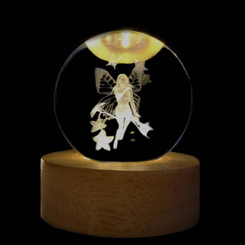 Flamingo Glass Crystal Ball Solar System Bolas De Nieve Cristal Βάση επιφάνειας εργασίας από μασίφ ξύλο Διακόσμηση επιφάνειας εργασίας Snow Globe Decoração Para Quarto