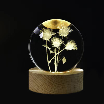 Flamingo üvegkristálygömb napelemes rendszer Bolas De Nieve Cristal tömörfa alaplap asztali dekoráció hógömb Decoração Para Quarto