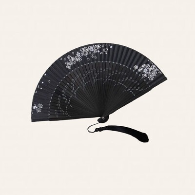 Retro šilko sulankstomas ventiliatorius moterims Kinų japonų stiliaus menas amatai Dovanos šokiai Rankų ventiliatorius Bambuko kambario dekoras Mediena Vasarinis aušinimo ventiliatorius