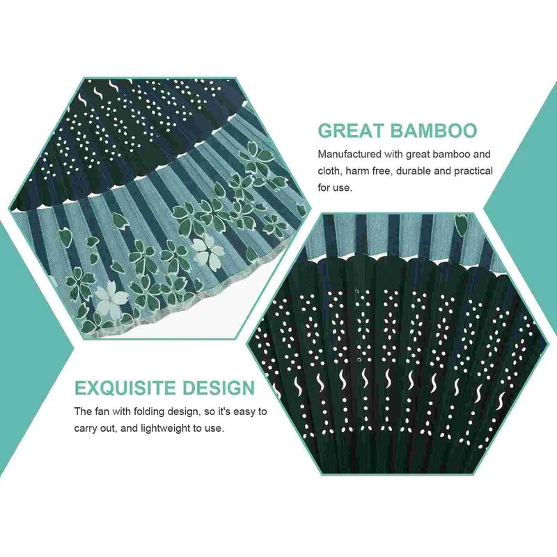 Retro šilko sulankstomas ventiliatorius moterims Kinų japonų stiliaus menas amatai Dovanos šokiai Rankų ventiliatorius Bambuko kambario dekoras Mediena Vasarinis aušinimo ventiliatorius