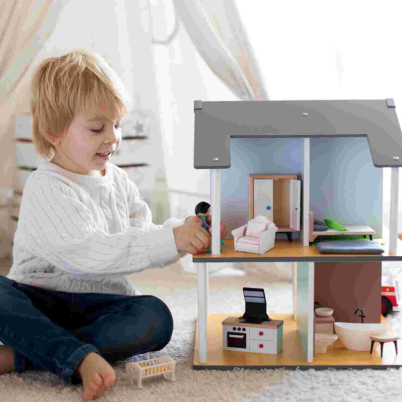 3 ks miniatúrny nábytok, gauč 1, mierka 12, pohovka, domček pre bábiky, hračka, ozdoba, dekorácie