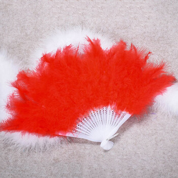 Βεντάλια χεριών Fluffy Feather Fans Performance Dance Folding Fans Photo Props Classical Performance Διακόσμηση γαμήλιου πάρτι για το σπίτι